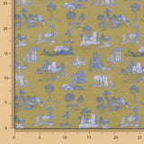 Percal estampado Silke verde-oliva - Ribes y Casals
