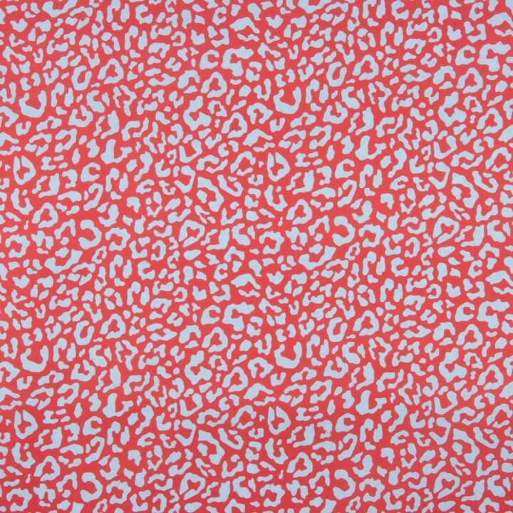 Percal estampado Nairobi vermelho e azul - Ribes y Casals