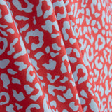 Percal estampado Nairobi vermelho e azul - Ribes y Casals
