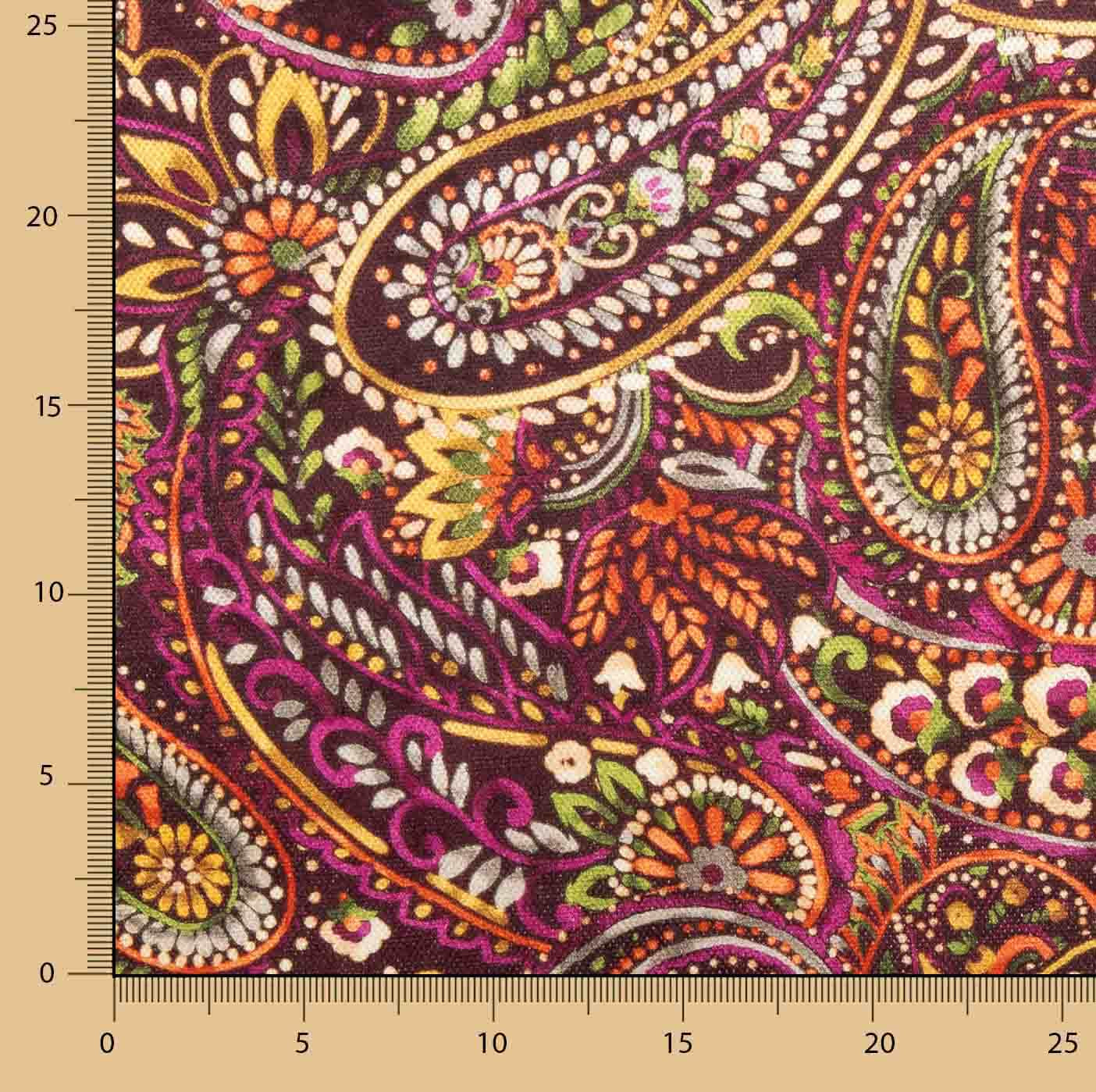 Ponto Aterciopelado Paisley Fúcsia - Ribes y Casals