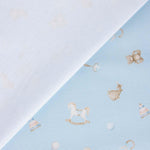 Piqué Algodão Brinquedos Bebé Azul Céu - Ribes y Casals