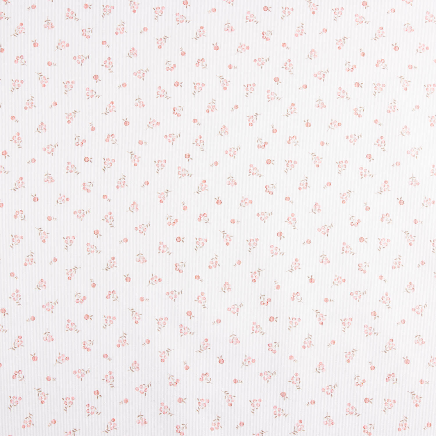 Piqué de algodão com mini flores rosa - Ribes y Casals