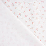 Piqué de algodão com mini flores rosa - Ribes y Casals