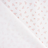 Piqué de algodão com mini flores rosa - Ribes y Casals