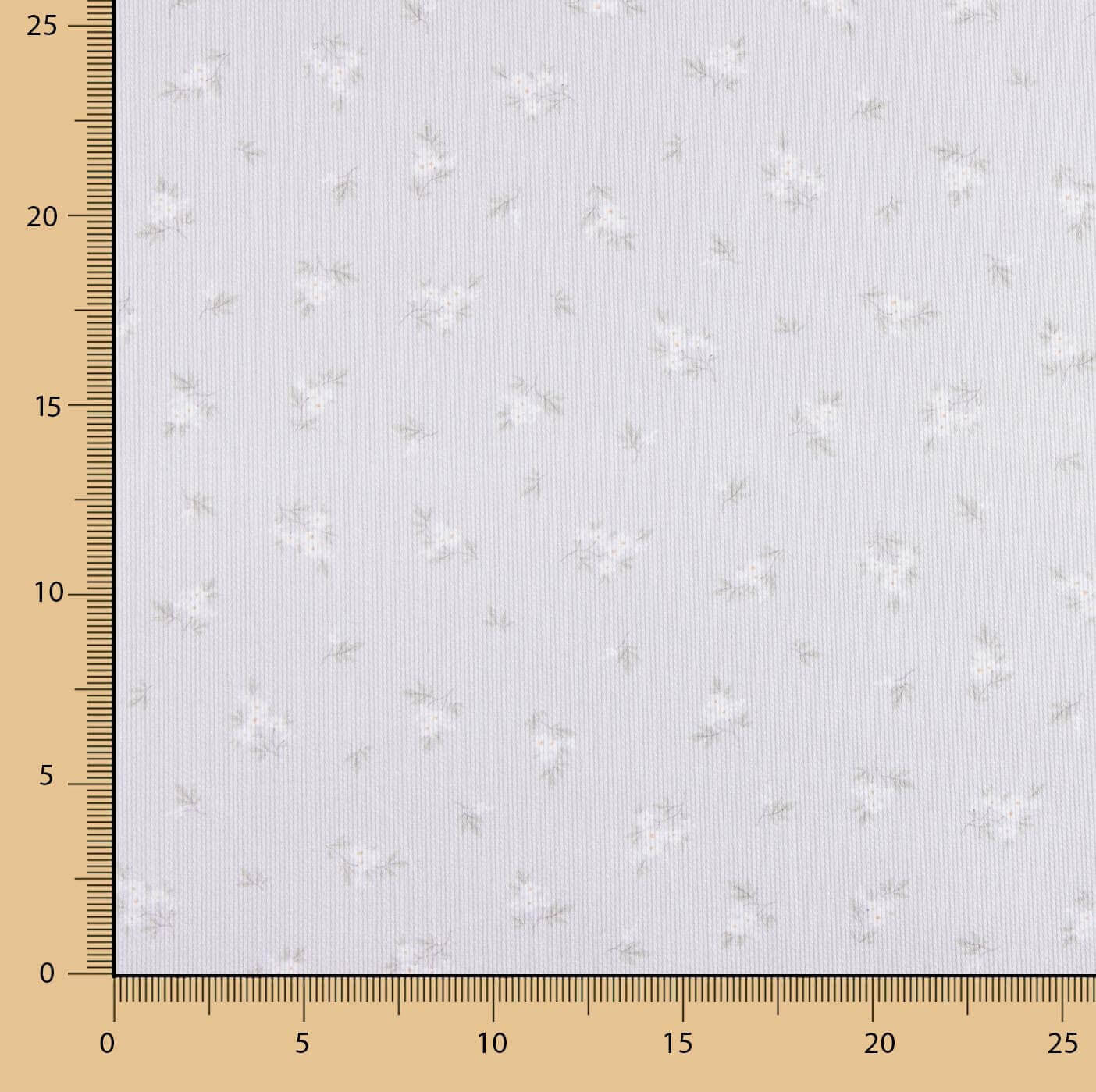 Piqué de algodão Mini Ramitas cinzento - Ribes y Casals