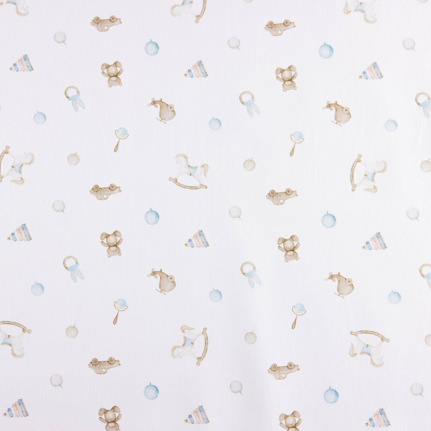 Piqué Algodão Brinquedos Bebé Azul - Ribes y Casals