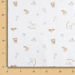 Piqué Algodão Brinquedos Bebé Azul - Ribes y Casals