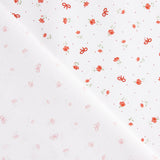 Piqué de algodão com mini flores e laços - Ribes y Casals