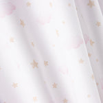 Piqué de algodão Nuvens e estrelas rosa - Ribes y Casals