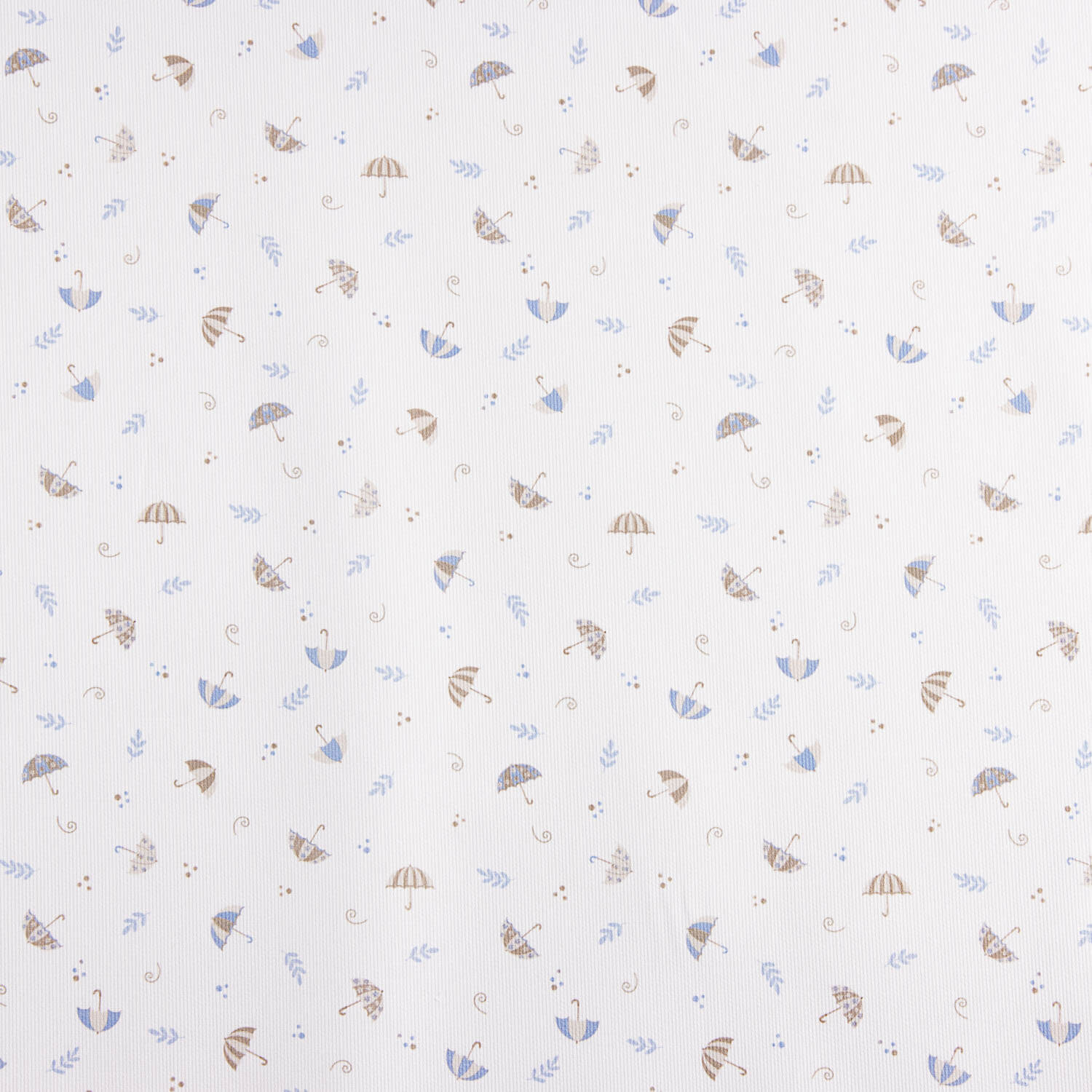 Guarda-chuva em algodão piqué azul e bege - Ribes y Casals