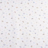 Guarda-chuva em algodão piqué azul e bege - Ribes y Casals