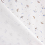 Guarda-chuva em algodão piqué azul e bege - Ribes y Casals