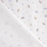 Guarda-chuva em algodão piqué azul e bege - Ribes y Casals