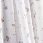 Guarda-chuva em algodão piqué azul e bege - Ribes y Casals