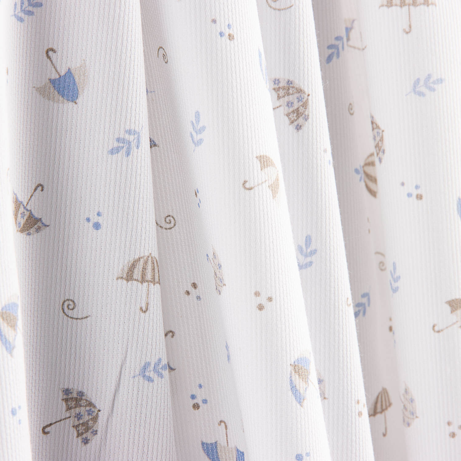 Guarda-chuva em algodão piqué azul e bege - Ribes y Casals