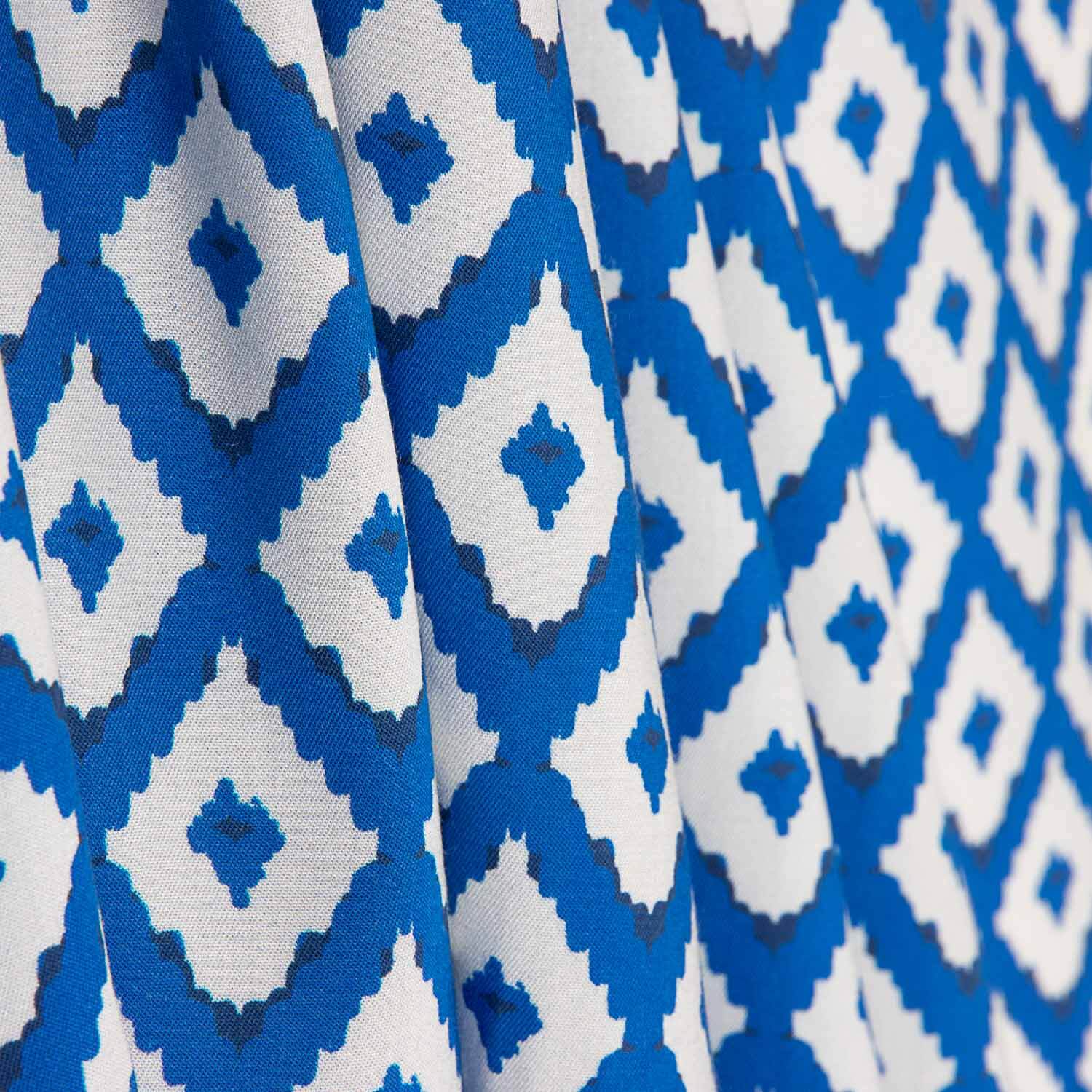 Viscose estampada Ikat azul - Ribes y Casals