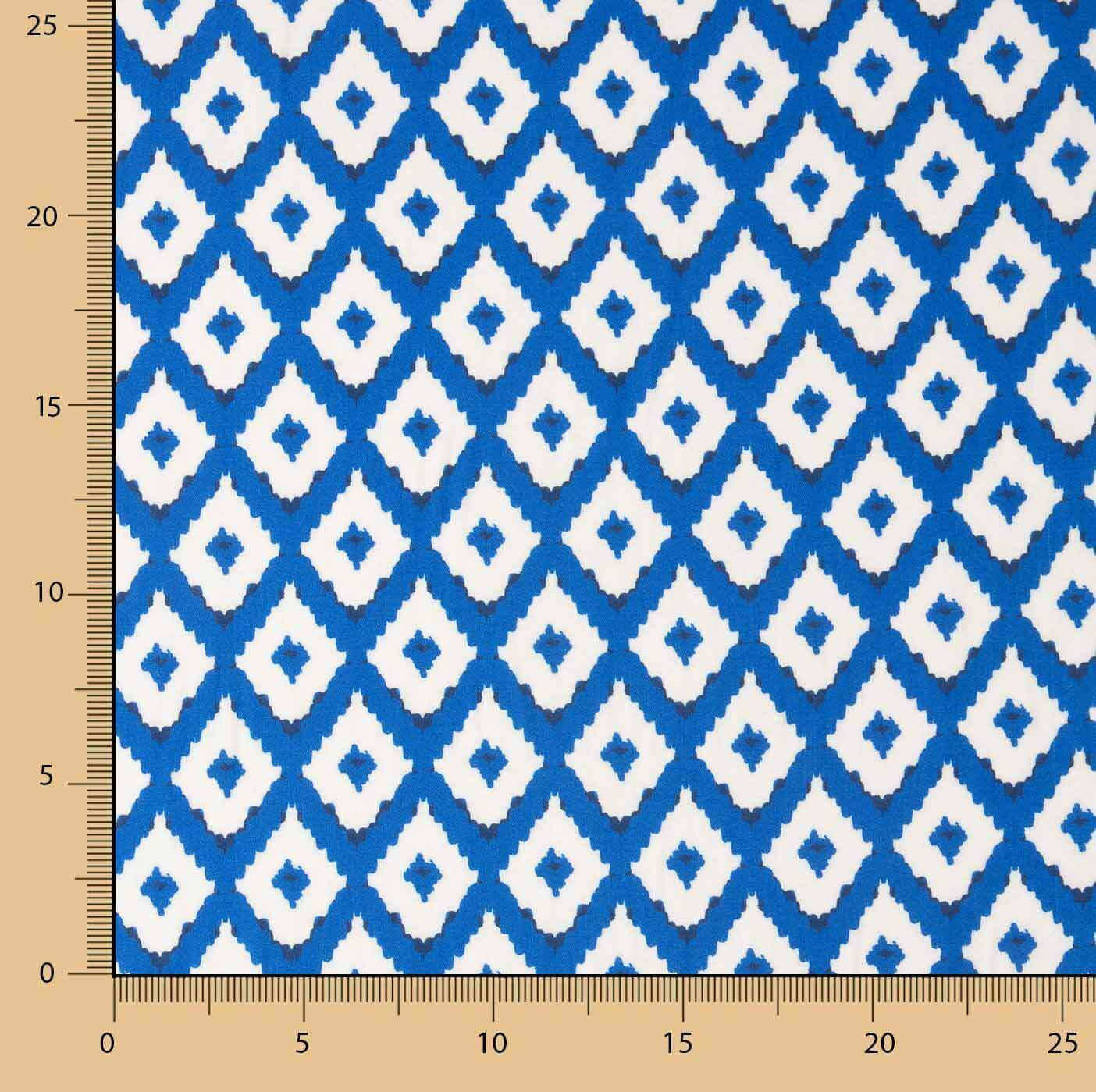 Viscose estampada Ikat azul - Ribes y Casals