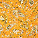 Viscose estampada com padrão Paisley em laranja suave - Ribes y Casals