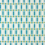 Viscose estampada com motivos geométricos verde-água - Ribes y Casals