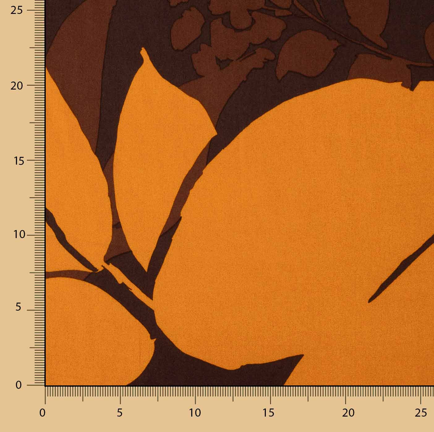 Viscose estampada Amazonia Laranja - Ribes y Casals