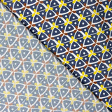Viscose estampada Kaleido azul marinho - Ribes y Casals