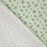 Percal estampado com florzinhas vintage verde-água - Ribes y Casals