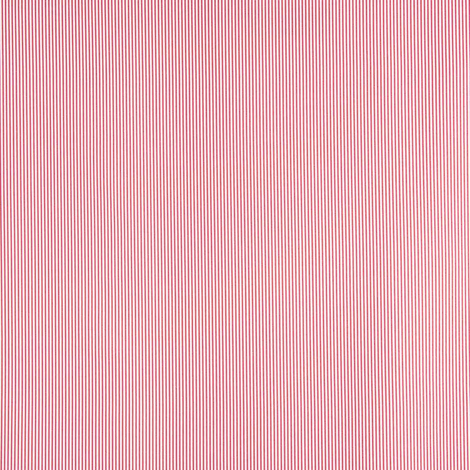 Popeline de algodão orgânico às riscas vermelhas e brancas - Ribes y Casals