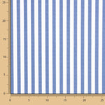 Popeline de algodão orgânico com riscas azuis e brancas - Ribes y Casals