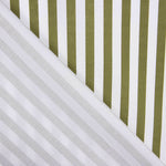 Popeline de algodão orgânico com riscas verdes e brancas - Ribes y Casals