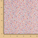 Popeline de algodão orgânico estampado com mil flores cor-de-rosa - Ribes y Casals