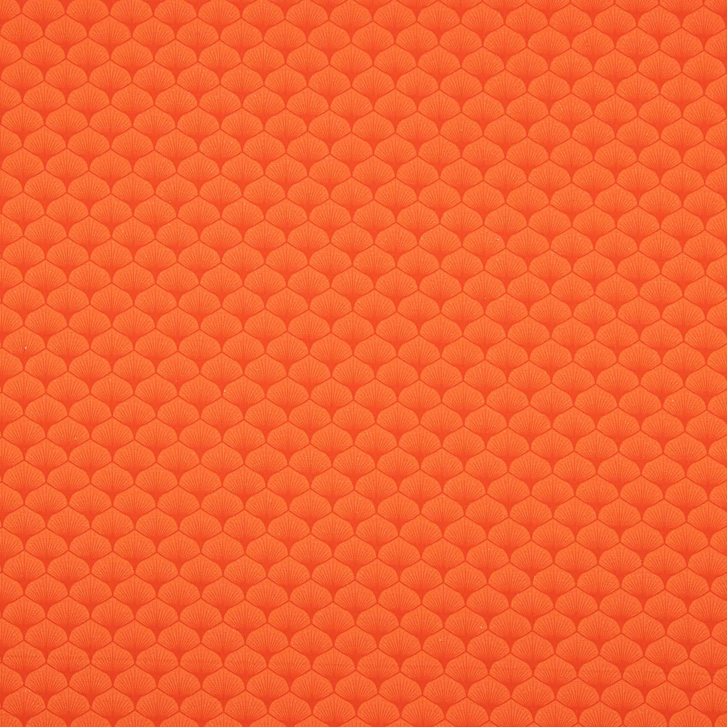 Popelina de Algodão Estampado com Leques Vermelho Coral - Ribes y Casals