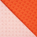 Popelina de Algodão Estampado com Leques Vermelho Coral - Ribes y Casals