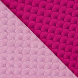 Popelina de Algodão Estampada com Leques Fúcsia - Ribes y Casals