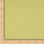 Popelina de Algodão Estampado com Leques Verdes - Ribes y Casals