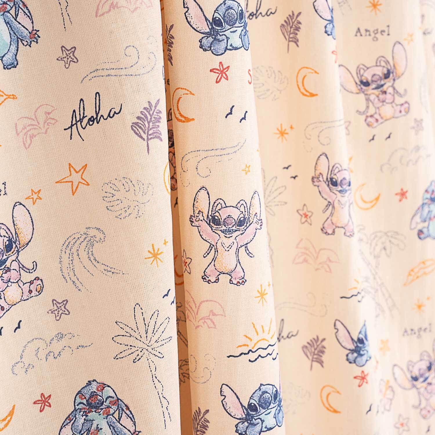 Popeline de algodão estampado Stitch y Angel - Ribes y Casals