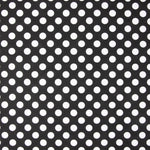 Popeline Bolas Flamenco Fundo Negro 15mm - Ribes y Casals