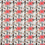 Popeline de algodão estampado com manga japonesa - Ribes y Casals