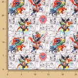 Popeline de algodão estampado DC Comics Super-heróis - Ribes y Casals