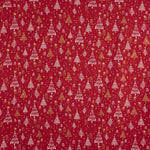 Popelina estampada «Bosque natalício vermelho» - Ribes y Casals