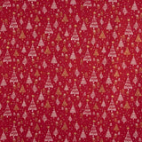 Popelina estampada «Bosque natalício vermelho» - Ribes y Casals