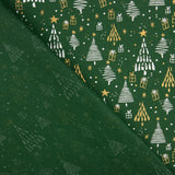 Popelina estampada «Bosque natalício verde» - Ribes y Casals