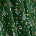 Popelina estampada «Bosque natalício verde» - Ribes y Casals