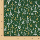 Popelina estampada «Bosque natalício verde» - Ribes y Casals