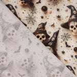 Popelina estampada com caveiras de Halloween - Ribes y Casals