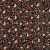 Popelina estampada com motivos natalícios: Pai Natal e cardeais - Ribes y Casals