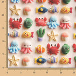 Cretona de Algodão Fundo Marinho Kawaii - Ribes y Casals