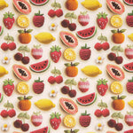 Cretona de Algodão Estampada com Frutas Gourmet - Ribes y Casals