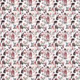 Popeline de algodão estampado com geishas japonesas - Ribes y Casals