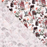 Popeline de algodão estampado com geishas japonesas - Ribes y Casals