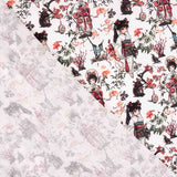 Popeline de algodão estampado com geishas japonesas - Ribes y Casals